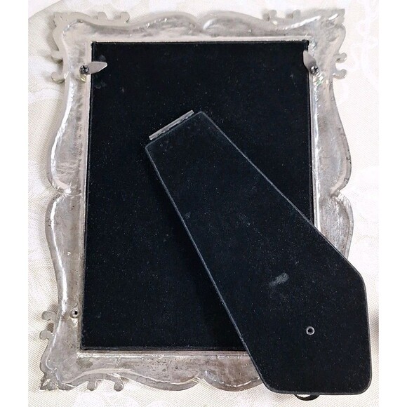 Vintage Scrolled Peachy Pink Stained Glass Photo Frame Pewter Trim 8.5"x6.5" - Picture 15 of 15